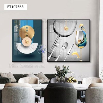 File gốc File tranh hiện đại pha lê gương FT107563 (phong cách) châu Âu