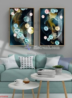 Download file gốc File tranh bộ hiện đại FT2458774 (in mica) trong suốt