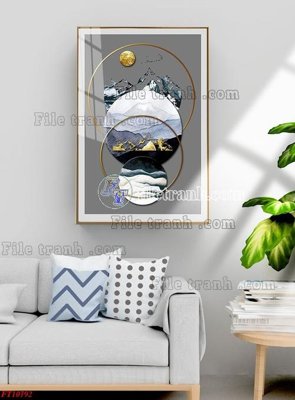 File tranh gốc in trần nhà File tranh bộ hiện đại FT2620792 3D