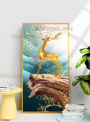 File gốc in tráng gương File tranh bộ hiện đại FT2737805 chi tiết