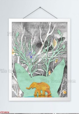 File gốc in ấn File tranh bộ hiện đại FT3016836 chuẩn màu CMYK