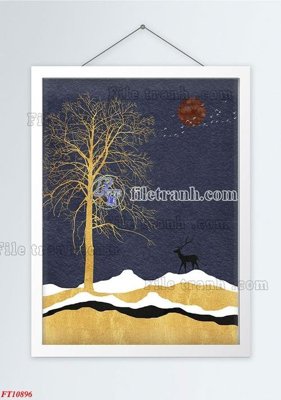 File gốc File tranh bộ hiện đại FT3556896 (in tráng gương) sang trọng