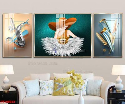 File in trần File tranh hiện đại pha lê gương FT109033 (bản gốc) bầu trời