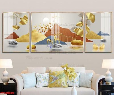 File tranh File tranh hiện đại pha lê gương FT109039 (ảnh gốc) in trần nhà