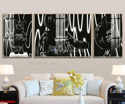 File in trần File tranh hiện đại pha lê gương FT109045 (bản gốc 3D) sống động