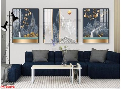 File tranh File tranh hiện đại pha lê gương FT109076 (file gốc) chủ đề phong thủy