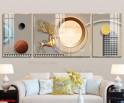 File gốc File tranh hiện đại pha lê gương FT109100 (trang trí) cho phòng khách