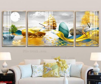 Tải file PSD File tranh hiện đại pha lê gương FT109125 (nguyên layer) để in