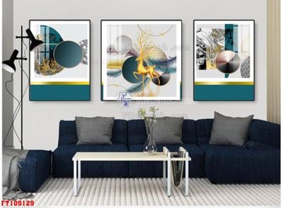 File in ấn File tranh hiện đại pha lê gương FT109129 (bản gốc) chất lượng cao