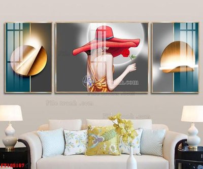 File in trần File tranh hiện đại pha lê gương FT109167 (file gốc) phong thủy