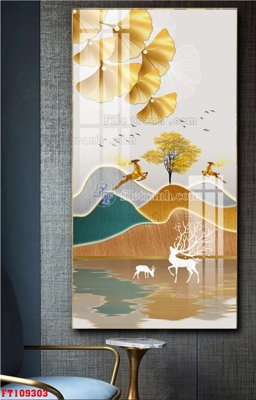 File gốc in ấn File tranh hiện đại pha lê gương FT109303 chất lượng vượt trội