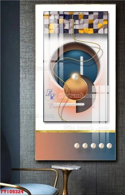 File gốc File tranh hiện đại pha lê gương FT109324 (in lụa) tranh thuận buồm