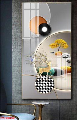 File in lụa File tranh hiện đại pha lê gương FT109345 (chất lượng cao) File tranh hiện đại pha lê gương FT109345