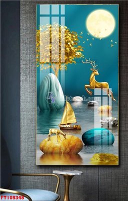 File ảnh File tranh hiện đại pha lê gương FT109348 (gốc) cho trang trí nhà hàng