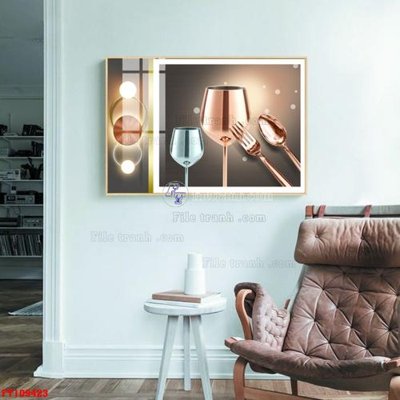 File tranh File tranh hiện đại pha lê gương FT109423 (gốc) chủ đề thiên nhiên