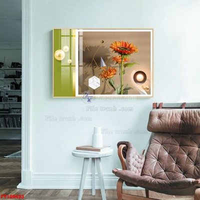 File in trần File tranh hiện đại pha lê gương FT109433 (bản gốc) bầu trời