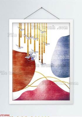 File gốc File tranh bộ hiện đại FT4384988 (in tráng gương) ốp tường