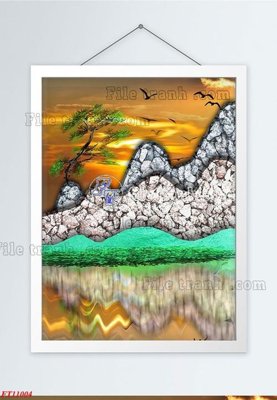 File gốc File tranh bộ hiện đại FT11004 (cho in 3D) độc đáo