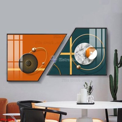 File tranh File tranh hiện đại pha lê gương FT110072 (gốc) phong cách tối giản