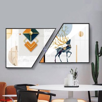 File tranh File tranh hiện đại pha lê gương FT110077 (bản gốc) treo phòng ăn