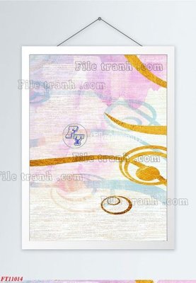 File tranh File tranh bộ hiện đại FT11014 (bản gốc) in lụa 3D