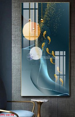 File in mica File tranh hiện đại pha lê gương FT110175 (bản gốc) làm vách ngăn