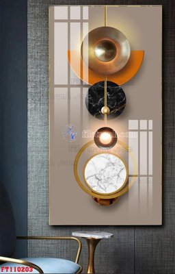 File in trần File tranh hiện đại pha lê gương FT110203 (file gốc) phong thủy