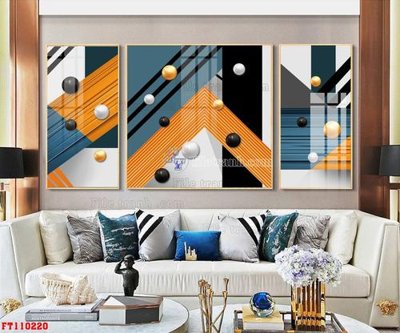 File in trần File tranh hiện đại pha lê gương FT110220 (bản gốc) phong cảnh