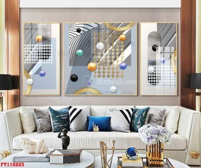 File tranh File tranh hiện đại pha lê gương FT110223 (bản gốc) in lụa 5D