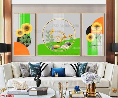 File tranh in tráng gương File tranh hiện đại pha lê gương FT110228 (siêu nét)