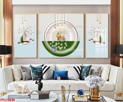 File tranh File tranh hiện đại pha lê gương FT110236 (bản gốc) in canvas