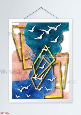 File PSD File tranh bộ hiện đại FT11026 (gốc) tách lớp chi tiết