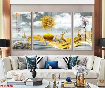 File tranh File tranh hiện đại pha lê gương FT110288 (bản gốc) treo phòng ăn