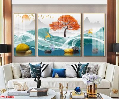 File tranh File tranh hiện đại pha lê gương FT110300 (file gốc) chủ đề phong thủy
