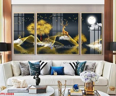 File gốc File tranh hiện đại pha lê gương FT110304 (in lụa) tranh thuận buồm