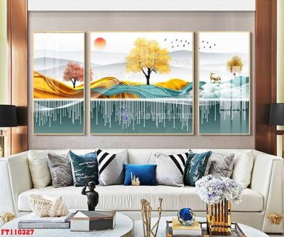File tranh in trần 3D File tranh hiện đại pha lê gương FT110327 (ảnh gốc)