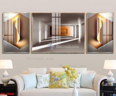 File in trần File tranh hiện đại pha lê gương FT110356 (bản gốc) mây trời