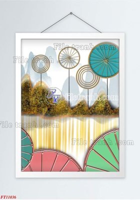 File ảnh gốc File tranh bộ hiện đại FT11036 (chuyên in mica)