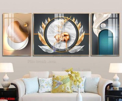 File tranh gốc in trần nhà File tranh hiện đại pha lê gương FT110380 3D