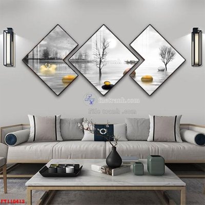 File PSD File tranh hiện đại pha lê gương FT110413 (bản gốc) đã tách nền