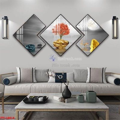 File PSD File tranh hiện đại pha lê gương FT110414 (chất lượng in ấn)