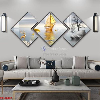 File tranh File tranh hiện đại pha lê gương FT110417 (bản gốc) treo tường