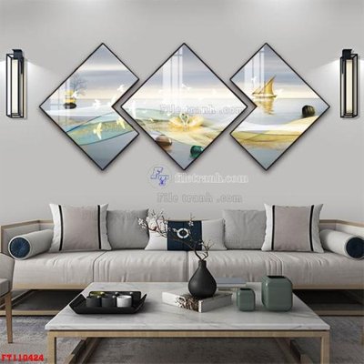 File gốc File tranh hiện đại pha lê gương FT110424 (chuẩn CMYK) cho nhà in