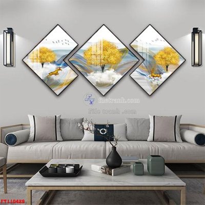 File ảnh gốc File tranh hiện đại pha lê gương FT110429 (chuyên in mica)