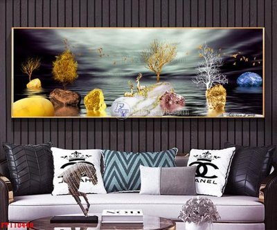 File gốc File tranh hiện đại pha lê gương FT110440 (trang trí) phòng làm việc