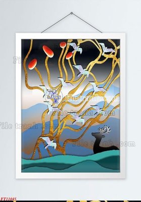 File PSD File tranh bộ hiện đại FT11045 (bản gốc) dễ dàng edit