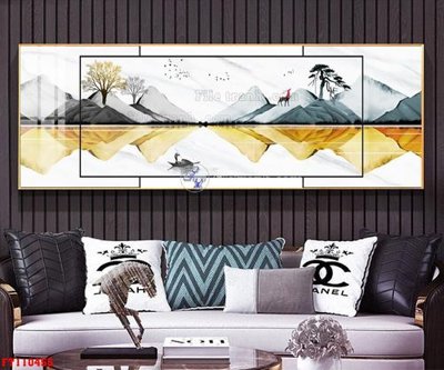 File tranh PSD File tranh hiện đại pha lê gương FT110455 chất lượng cao