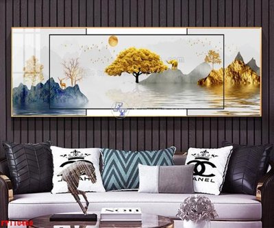 File gốc in tráng gương File tranh hiện đại pha lê gương FT110460 chi tiết