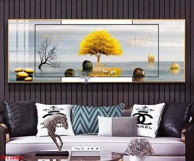 File in trần File tranh hiện đại pha lê gương FT110461 (bản gốc) trời sao