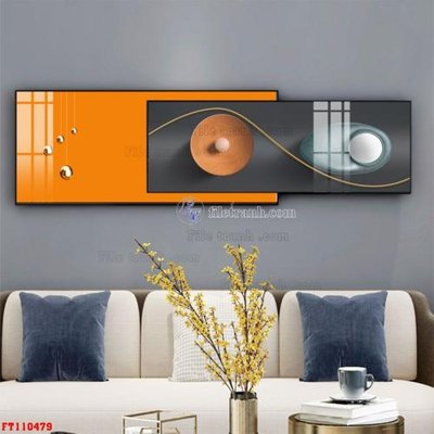 File gốc in mica File tranh hiện đại pha lê gương FT110479 chất lượng